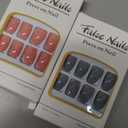 Chocolate Brown Press on Nails Short Almond Oval Glossy Fake Nails 24Pcs, Solid Color Nails press ons 12 Sizes, Reusable Nail Kit, Stick on Nails for Women and Girls Daily Wear