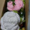 27 Pcs Crochet Flower Bouquet Gifts for Mother's Day, Handmade Knitted Crochet Flower Bouquet with Roses Sunflowers Daisies for Mom Mother(Charming,Orange Series)