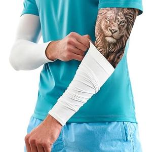 KEMFORD Tattoo Cover Up Sleeves – 1 Pair of Lightweight UV Arm Sleeves for Men & Women – Breathable Fabric for Work, Healing Tattoos, and Sun Protection, M