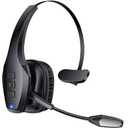 Necode A19 Trucker Bluetooth Headset, Wireless, Black, Over Ear, Dual Ear, Noise Cancelling, 55Hrs Playtime, 59ft Range, PC, Cell Phones, Trucks