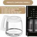 14-Cups Coffee Carafe Replacement Pot Compatible with Cuisinart Coffee Machine DCC-2200RC, DCC-2200, DCC-3200, DCC-3200P1, DCC-3200FR, DCC-2600, DCC-2800,DCC-1800FR CBC-7400 CBC-7000PC White