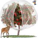 12 x12 ft Large Fruit Tree Netting for Squirrels and Birds with Zipper, Fruit Tree Covers to Protect Fruit from for Fruit Trees (White)