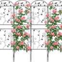 4 Pack Garden Trellis for Climbing Plants, 71 x 20 inch Rustproof Heavy Duty Metal Trellis for Climbing Rose Vine Clematis, Perfect for Premium Patio Decor & Luxury Outdoor Garden Design, Silver Gray