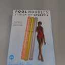 POZA Inflatable Pool Noodles - Premium Jumbo Pool Noodles in Gold, Rose Gold, and Silver, Sparkly Confetti-Filled Pool Noodle Floats for Adults, Kids, Pool Noodles for Water Games, Pool Party - 3 Pack