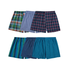 Fruit of the Loom Men's Boxers - Relaxed Fit, Woven Soft Cotton Blend, Moisture-Wicking, 5-Pack, S