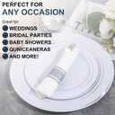 200Guests Pre Rolled Silver Plastic Silverware Sets - Heavy Duty Silver Cutlery - Include 200 Pack Wrapped Disposable Utensils with Napkins for Parties & Dinners & Weddings