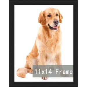 RUN HELIX 11x14 Picture Frame in Black - Horizontal and Vertical Formats for Wall Mounting - Simple Design Frame with Shatter Resistant Perspex Perfect for Home Decoration, Office, Hotel, and Bedroom