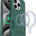OtterBox iPhone 15 Pro - Commuter MagSafe Case - Slim & Tough - Pocket-Friendly - Dual Layer Drop Protection - Port Covers  Non-Retail Packaging - Green (Get Your Greens)