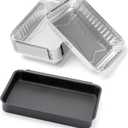 QuliMetal 93305 Catch Pan with 20 Pack 6415 Drip Pans for Weber Genesis II 3 Burners & Spirit 2/3 Burners, Genesis Silver/Gold/Platinum,1000-5500, Summit Grills, Disposable Aluminum Foil Grease Trays