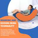 BALAPET High-Density Foam Sensory Rocking Chair, Portable Sensory Chair for Kids with Sensory Needs,Waterproof PU Cover, Rocking Design