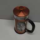 Veken French Press Coffee Maker 34oz 1 L, No Plastic Touching Cafe, Heat Resistant Thickened Borosilicate Glass, Stainless Steel Brewer, Cold Brew Cafetera Teapot for Kitchen Travel Camping, Copper