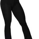 Sunzel Flare Leggings, Crossover Yoga Pants with Tummy Control, High-Waisted and Wide Leg M