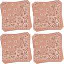 xo, Fetti Western Bandana Napkins - 3-ply, 25 pcs | Cowboy Birthday Party Decor, Wild West Favors, Rodeo Baby Shower Supplies, Wild One Yeehaw Bday, Cowgirl Drinkware, Cactus Howdy Tableware