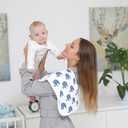 Burp Cloths for Baby Girl - Ultra Absorbent Burping Rags - Anti Shrink Unisex Burpy Clothes - Super Soft Jersey Cotton, Large 21"x10" - Thick for Newborn Cloth Diapers - 6 Pack by Baebae Goods (Grey Clouds)