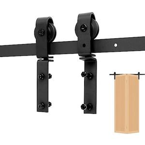 Bifold Barn Door Hardware-Kit for Closet - Thilemon 24'' for 2 Door，Bi-Fold Sliding Barn Door Hardware Kit，Smoothly and Quietly Black Roller Guide Rail Kit (No Door)
