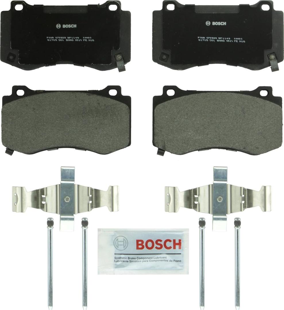 BOSCH BP1149 QuietCast Premium Semi-Metallic Disc Brake Pad Set - Compatible with Select Chrysler 300; Dodge Challenger, Charger, Magnum; Jeep Grand Cherokee; FRONT