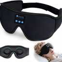 3D White Noise Sleep Mask Bluetooth Headphone Eye Mask Earphones for Side Sleepers Travel Meditation Men Women