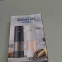 Rechargeable Salt and Pepper Grinder Set with LED Light, Adjustable Coarseness shakers, One-Hand Operation for Kitchen Appliances Christmas Gift Sets for Women(2 Pack Upgrade Black)