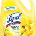 Lysol Multi-Surface Cleaner, Sanitizing and Disinfecting Pour, to Clean and Deodorize, Sparkling Lemon and Sunflower Essence, 144 Fl Oz