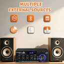 AK45 Pro Home Stereo Audio Receivers & Amplifier,800W 2 Channel Wireless Bluetooth 5.0 Power Amplifier System, FM Radio, USB, SD Card, with Remote Control Home Theater Audio Stereo System