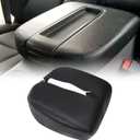 Leather Center Console Armrest Cover Skin Black Compatible with Chevy Silverado Avalanche Tahoe Compatible with GMC Sierra 2007 2008 2009 2010 2011 2012 2013 2014