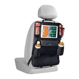 LUCMO Car Backseat Organizer with Touch Screen Tablet Holder,9 Storage Pockets Storage Organizer,Protectors Kick Mats Travel Accessories (Black, 1Pack with Food Tray) LUCMO Car Backseat Organizer with Touch Screen Tablet Holder,9 Storage Pockets Storage Organizer,Protectors Kick Mats Travel Accessories (Black, 1Pack with Food Tray)