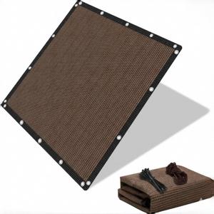 90% Shade Cloth Sun Shade Fabric Privacy Screen Shade Cover for Patio Garden Pergola Shade Cover Canopy with Grommets, 12X16 FT, Mocha