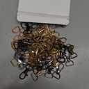 Hotop 100 Pcs Keychain Clip Hooks with D Ring Clip Swivel Snap Hooks and D Keychain Rings Lobster Claw Clasp Metal Purse Hardware for DIY Crafts Handbag Hardware Sewing Projects(20 mm Outside Width)