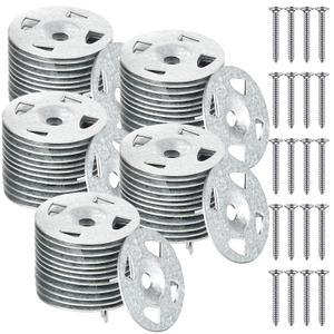 Fastener Kit Board Hardware Set, Includes 1-1/8 Inch Galvanized Steel Washers and Stainless Steel Screws for Fixing Fastening Installation(400 Pcs)