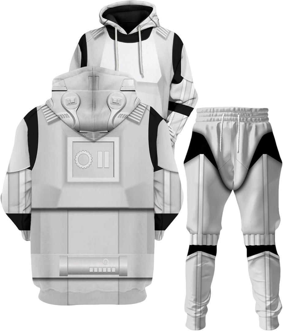 Adult Halloween Cosplay Hoodie Pants Outfit 3D Print Costume Sweatshirt Suit Lounge Sets (X-Large)