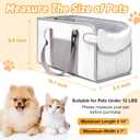 Portable Dog Car Seat for Small Dogs - Pet Booster Seat with Safety Leash, Adjustable Straps, Washable Cushion & Storage Pocket - Center Console Puppy Car Seat for Travel - Beige