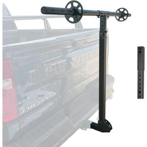 Truck Bed Extender Hitch Mount | Adjustable 4-Position Hitch Extender, Bed Extenders for Trucks & SUV, Ideal for Kayaks, Ladders, Lumber & Oversized Cargo, Reflective Tape