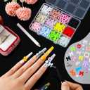Colorful Macaron Nail Charms Kit, 4 Boxes Pastel Rhinestones Bowknot Flowers & Colorful Nail Art Accessories,Bedazzling Kit Multi-colored 3D DIY for Press On Nails,DIY Manicure