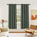 NICETOWN Room Darkening Curtain for Living Room - Energy Saving Thermal Insulated Grommet Room Darkening Curtain/Drape for Bedroom (1 Panel, 46 by 72, Dark Mallard)