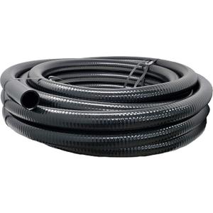 Sealproof Flexible PVC Pipe 1-1/2 Inch Dia Hose 50 FT Length, Black Tubing, Schedule 40, Premium Quality Made in USA