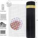 Black Hardware Cloth 1/4inch 48 x100ft 23 Gauge PVC Coated Wire Mesh Roll Welded Wire Fencing Roll Snake Fence Chicken Coop Wire Fencing Rabbit Wire Gopher Wire Cloth Rodent Wire Mesh