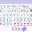 Simgoing American Mahjong Sets 160 Mahjong Tiles Melamine Engraved Mah Jong Ideal for Home & Party Games(Stylish,Purple)