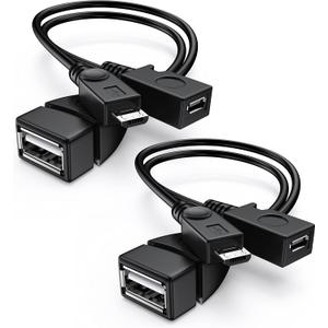 ANDTOBO 2-in-1 Micro USB (OTG Cable with Power) Adapter Replacement for Fire Stick 4K /Host Devices/PlayStation Classic etc- 2 Pack