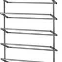 Whitmor 6905-6019 6 Shelf Over The Door Gunmetal Gray Shoe Rack, 7.5x22.625x41.80 (18 Pair)