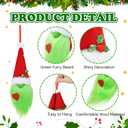 6 Pcs Green Monster Christmas Tree Ornaments Lime Green Furry Gnome Ornaments Christmas Gnome Ornaments for Home Tiered Tray Decor Christmas Tree Decor Gifts