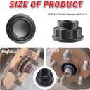 2Pcs Front & Rear CV Axle Nut Compatible with Toyota Lexus Scion,Spindle Nut Replace 90080-17238, 90177-22001