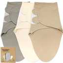 Organic Preemie Swaddles 4-7 lbs - 3-Pack Premature Babies Swaddle Sleep Sack - Premature Infant Sleeping Sack - Easy Adjustable Baby Swaddle Blanket Wrap Boy Girl, Size: X-Small (Pack of 3) (Solid Grey)