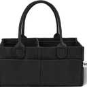 Mr. Pen- Baby Diaper Caddy Organizer, Black, Medium, Nursery Storage Bin and Car Organizer for Diapers and Baby Wipes