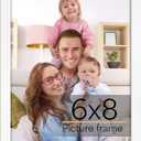 Giftgarden 6x8 Picture Frame White, 6 by 8 Thin Photo Frame for Wall Tabletop Display, Single