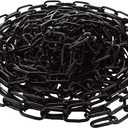 WOPPLXY 26.24 ft Length Black Chain Link, 1/8 Inch Carbon Steel Chain, Heavy Duty Coil Chain, Metal Porch Swing Chains for Home Outdoor Fence Gate, Garage Doors, Swing Chain, Bicycle Security Lock