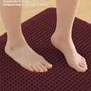 Smiry Waffle Bath Mat 30x20, Extra Soft Absorbent Bathroom Rugs, Non Slip Machine Washable Quick Dry Bath Rugs for Bathroom Floor, Tub, Shower, Home Decor Accessories, Burgundy
