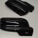 Glossy Black Side Mirror Covers Caps Compatible with 2019-2025 Dodge Ram 1500, Door Mirror Bezel Caps for Ram 1500 Replacement Pair with Turn Signal Cut-Outs