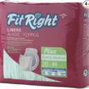 FitRight Plus Liners, Heavy Absorbency, 13 x 30, 4 packs of 20 (80 total)