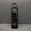 Outdoor Lantern Decorative 21.5" 18.3" Candle Lantern Set of 2 Porch Lantern Decorative Front Porch Lantern Tall Floor Lanterns Decor Indoor Battery Powered Candle Lantern Decor for Indoor Outdoor (Large&extra Large)