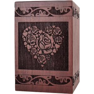 Urns for Ashes for Women - Heart Cremation Urns for Human Ashes, Urn for Human Ashes Adult Female, Decorative Urns, Funeral Urn (Medium-180 Cu.in)